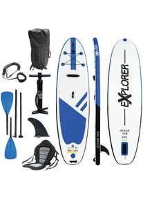 EXPLORER , SUP-Board »Ocean 10‘8“ Aufblasbares Stand Up Paddle Set (325x84x15cm)« , blau