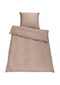 SETEX, Bettw&auml;sche &raquo;Chambray&laquo; 2 Stk. tlg. in diversen Uni-T&ouml;nen, marzipan, Chambray, Obermaterial: 90% Baumwolle, 10% Polyester, B/L: 135 cm x 200 cm -