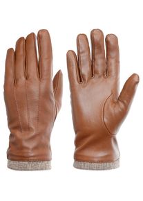 Pearlwood , Lederhandschuhe »Daisy« Touchscreenfähig - mit 10 Fingern bedienbar, Ziernähte , caramel