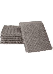 Ross, Waschhandschuh &raquo;Harmony&laquo; 100 % Baumwolle, Hoch Tief Struktur, viele Farben, flanell, Frottier, Baumwolle, B/L: 16 cmx22 cm -6 Stk., flanell