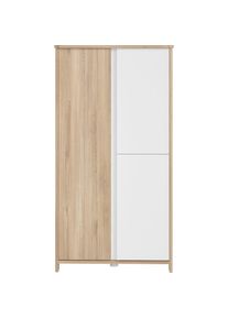 Galipette, Babyzimmer-Komplettset &raquo;Sasha&laquo; Set, Bett, Wickelablage, Kleiderschrank, Kommode und kleines B&uuml;cherregal, 5 Stk. tlg., Wei&szlig;/Eiche, Wei&szlig;/