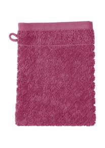 Ross , Waschhandschuh »Smart« Uni-Rippe mit Velourslabel , beere , Obermaterial: 100% Baumwolle , B/L: 16 cmx21 cm