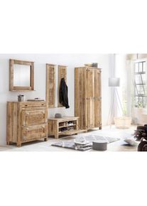 Sit, Garderoben-Set 6 Stk. tlg., natur/silber, natur/silber, Massivholz