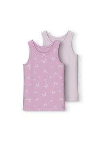 name it , Jungen , Unterhemd »NMFTANK TOP 2P PINK BUTTERFLY NOOS« Set, 2 Stk. tlg. , Pink Lavender , 86 , 86 , Unterwäsche von name it für Mädchen
