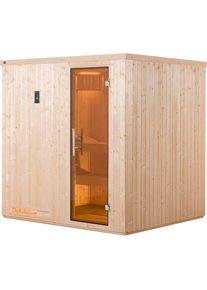 Weka , Sauna »Halmstad« Set, 7,5 kW-Ofen mit digitaler Steuerung , natur