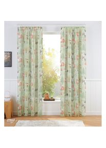 my home , Gardine »Waldtiere« Kräuselband 1 Stk. tlg. Kindergardine, bedruckt, verschiedene Größen , grün , Obermaterial: 100% Polyester , 225 cm