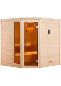 Weka , Sauna »Turku« Set, 7,5 kW-Ofen mit digitaler Steuerung , natur