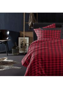 Damai , Bettwäsche »Timber« 2 Stk. tlg. , rot , Obermaterial: 100% Baumwolle , B/L: 135 cm x 200 cm