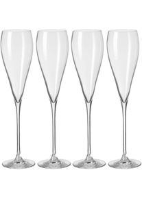 Fink, Champagnerglas &raquo;PREMIO&laquo; Sektglas, Champagnerfl&ouml;te, 4er Set, transparent, transparent, Glas, &Oslash; 6 cm x 28 cm, transparent