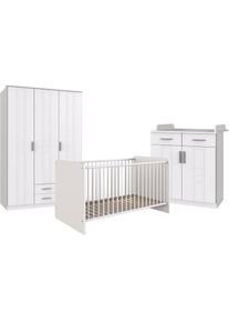 wimex, Babyzimmer-Komplettset &raquo;Borkum&laquo; 3 Stk. tlg., wei&szlig;, Holzwerkstoff, Spanplatte, wei&szlig;