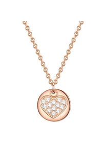 EASTSIDE, Damen, Kette mit Anh&auml;nger &raquo;ES389&laquo; mit Preciosa, ros&eacute;gold, ros&eacute;gold, Kette f&uuml;r Damen mit Herz-Motiv