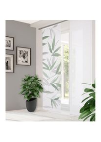 HOME in green, Schiebegardine &raquo;RANDOW&laquo; Paneelwagen 1 Stk. tlg. SET DIGITALDRUCK, BAMBUSOPTIK RECYCELT, mint, Polyester, 245 cm, mint