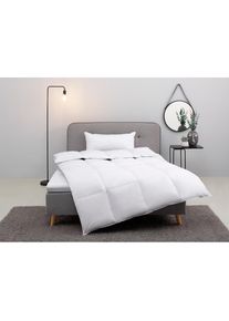 my home , Daunenbettdecke + Kopfkissen »Cavanelle Bettdecke 135x200 cm, 155x220 cm« Set mit Kissen 40x80 oder 80x80 cm, Sommer, Winter, Made in...