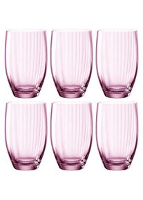 Leonardo, Longdrinkglas &raquo;POESIA&laquo; 460 ml, 6-teilig, rose, Kristallglas, &Oslash; 8 cm x 13 cm, rose