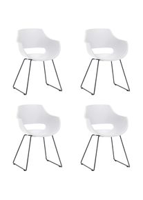 MCA furniture , Schalenstuhl &raquo;Rockville&laquo; (Set) 4 Stk.4er-Set, Kufe, Kunststoff, Belastbarkeit 120 kg, Sitzh&ouml;he ca. 46 cm , wei&szlig;
