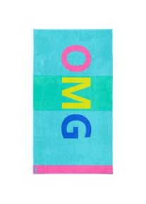 Seahorse , Strandtuch »OMG« mit Großbuchstaben , bunt , Obermaterial: 100% Baumwolle , B/L: 100 cmx180 cm