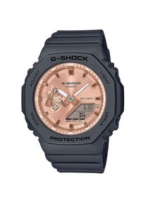 Casio G-SHOCK, Damen, Chronograph Quarzuhr, Armbanduhr, Damen, Herren, digital, bis 20 bar wasserdicht, schwarz-rosegoldfarben, schwarz-rosegoldfarben