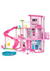 Barbie , Puppenhaus »Traumvilla« mit 3 Etagen, Licht- und Soundeffekt, Wendelrutsche, Balkon und Pool , bunt