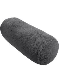 done. , Nackenrolle &raquo;Soul&laquo; Aus weichem Teddy-Pl&uuml;sch mit Rei&szlig;verschluss , anthracite