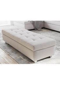 DOMO collection , Hocker &raquo;Treviso XXL: B/T/H: 161/60/41 cm&laquo; mit Stauraum, auch in Cord, passend zur Serie, moderne Steppung , creme