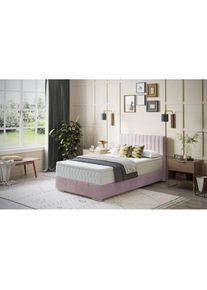 Inosign, Boxbett &raquo;Thor mit Bettkasten, inkl. Matratze, Topseller&laquo; Topper und Zierkissen, in verschiedenen H&auml;rtegraden verf&uuml;gbar, Stripes 8626 flamingo