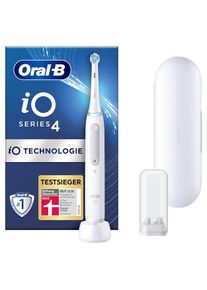 Oral-B , Elektrische Zahnbürste »iO 4« 1 Stk. Aufsteckbürsten mit Magnet-Technologie, 4 Putzmodi, Reiseetui , Quite White , ENTSPANNTES ZÄHNEPUTZEN...