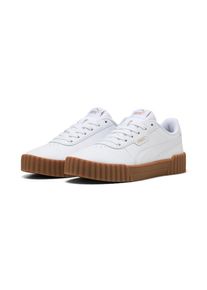 Puma, Damen, Sneaker &raquo;CARINA 3.0&laquo;, Puma White-Puma Gold-Gum, 42,5, Puma White-Puma Gold-Gum, Regul&auml;re Breite