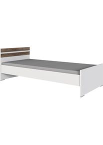 wimex, Jugendzimmer-Set &raquo;Joker Kleiderschrank mit Garderobe, Bett und Stauraumschubladen&laquo; Set, 4 Stk. tlg., wei&szlig;/flagst, wei&szlig;/flagst