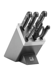 Zwilling, Messerblock &raquo;Gourmet&laquo; 7 selbstsch&auml;rfend, grau, grau