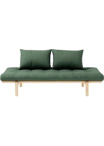 Karup Design , Daybett »Pace« Set, 2 Stk. tlg. aus massiven Kiefernholz, inkl. Futonmatratze , Olivgrün