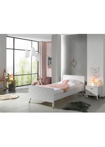 Vipack, Jugendzimmer-Set &raquo;Billy&laquo; Set, Bett, Nachttisch; Made in Europe, 2 Stk. tlg., Wei&szlig;, Wei&szlig;
