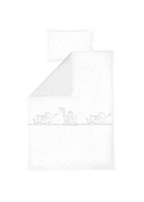 Julius Zöllner Julius Zöllner , Kinderbettwäsche »Dschungelbande« 2 Stk. tlg. , weiß , Obermaterial: 100% Baumwolle , B/L: 80 cm x 80 cm