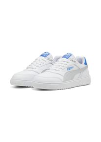 Puma , Sneaker »DOUBLECOURT« , Puma White-Silver Mist-Hyperlink Blue , 37 , 37 , Quartier und Kragen aus Synthetik