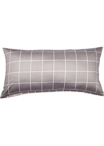 Janine , Kissenbezug »modernclassic 39025, Mako-Satin aus 100% Baumwolle« mit Reißverschluss, in Gr. 40x80 oder 80x80 cm, mit Karos und Streifen ,...