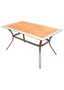 Merxx , Gartentisch »Siena« 80x140 cm , natur/silberfarben