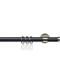 Liedeco , Gardinenstange »CELEBCONS01SG« Ø 20 mm 1 läufig-läufig Fixmaß 1-läufig im Fixmaß Ø 20 mm , schwarz , B/L: 200 cm Ø 20 mm