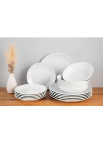 my home , Tafelservice &raquo;Angi&laquo; Geschirr-Set, harmonische, trendige Coupeform , wei&szlig;