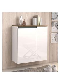 Inosign, Schuhschrank &raquo;Zippo, Schuhkommode, Schuhregal, Made in Italy, h&auml;ngend&laquo; 1 Stk. tlg. Front/Korpus Hochglanz lackiert B/T: 80x35 cm, 5 F&auml;cher, 