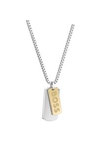 BOSS , Juegendliche , Kette mit Anhänger »DEVON, 1580575, 1580576, 1580577« , edelstahlfarben-gelbgoldfarben , BOSS Schmuck - Herrenhalskette