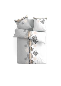 moonlight, Bettw&auml;sche &raquo;Piazze, 100 % Baumwoll-Renforc&eacute;&laquo; 3 Stk. tlg., grau, Renforc&eacute;, Obermaterial: 100% Baumwolle, B/L: 200 cm x 200 cm -1 Stk., grau