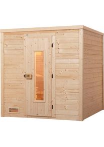 Weka , Sauna »Bergen« Set, 7,5 kW Bio-Ofen mit digitaler Steuerung , natur