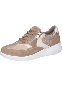 Waldl&auml;ufer Waldl&auml;ufer, Damen, Keilsneaker &raquo;K-FUNKY&laquo; , Schn&uuml;rschuh, Halbschuh, Komfortschuh, Rei&szlig;verschluss, K-Weite, beige-goldfarben, 6,5, beige-goldfarben, 