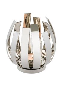 Fink , Windlicht »ORFEA, Weihnachtsdeko« aus Edelstahl inkl. Glaszylinder, verspielt und gradlinig , silberfarben
