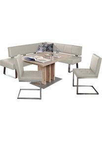 K+w Komfort & Wohnen K+W Komfort & Wohnen, Eckbankgruppe &raquo;Spider II&laquo; Set, 4 Stk. tlg. langer Schenkel 195cm, 2 Freischwinger, Auszugstisch in Breite 120 cm, delfin85 +, B/