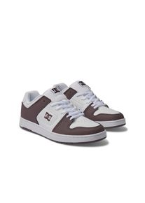 DC Shoes, Damen, Sneaker &raquo;Manteca&laquo;, White/Plum, 10,5 (44), White/Plum, Obermaterial aus Leder, Nubuk, Wildleder oder Mesh