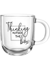 Leonardo, Tasse &raquo;Becher "Thinking outside the box", 4er-Set, UFFICIO&laquo; sp&uuml;lmaschinengeeignet, transparent, bunt, Glas, &Oslash; 8,7 cm x 15 cm, transparent, 