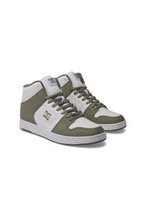 DC Shoes, Damen, Sneaker &raquo;Manteca 4 Hi&laquo;, White/Olive, 10,5 (44), White/Olive, Material: Obermaterial aus Leder,...