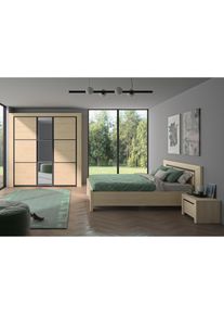 Gami, Jugendzimmer-Set &raquo;Brugge&laquo; Set, 4 Stk. tlg. In 2 Farben erh&auml;ltlich, Kastanie Natur, Spanplatte, Kastanie Natur