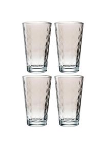 Leonardo, Gl&auml;ser-Set &raquo;OPTIC&laquo; 540 ml, 4-teilig, grau, Glas, &Oslash; 9,2 cm x 16 cm, grau