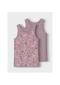 name it , Jungen , Unterhemd »NMFTANK TOP 2P MAUVE FLOWER NOOS« Packung, 2 Stk. tlg. , Mauve Shadows , 104 , 104 , Unterwäsche von name it für Mädchen